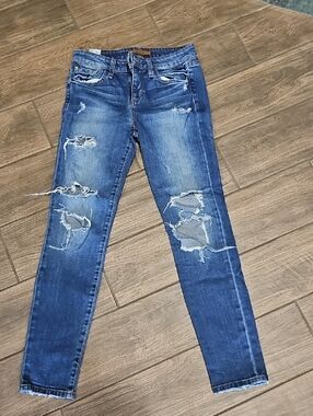 Joe's Jeans Ripped Blue Skinny Jeans